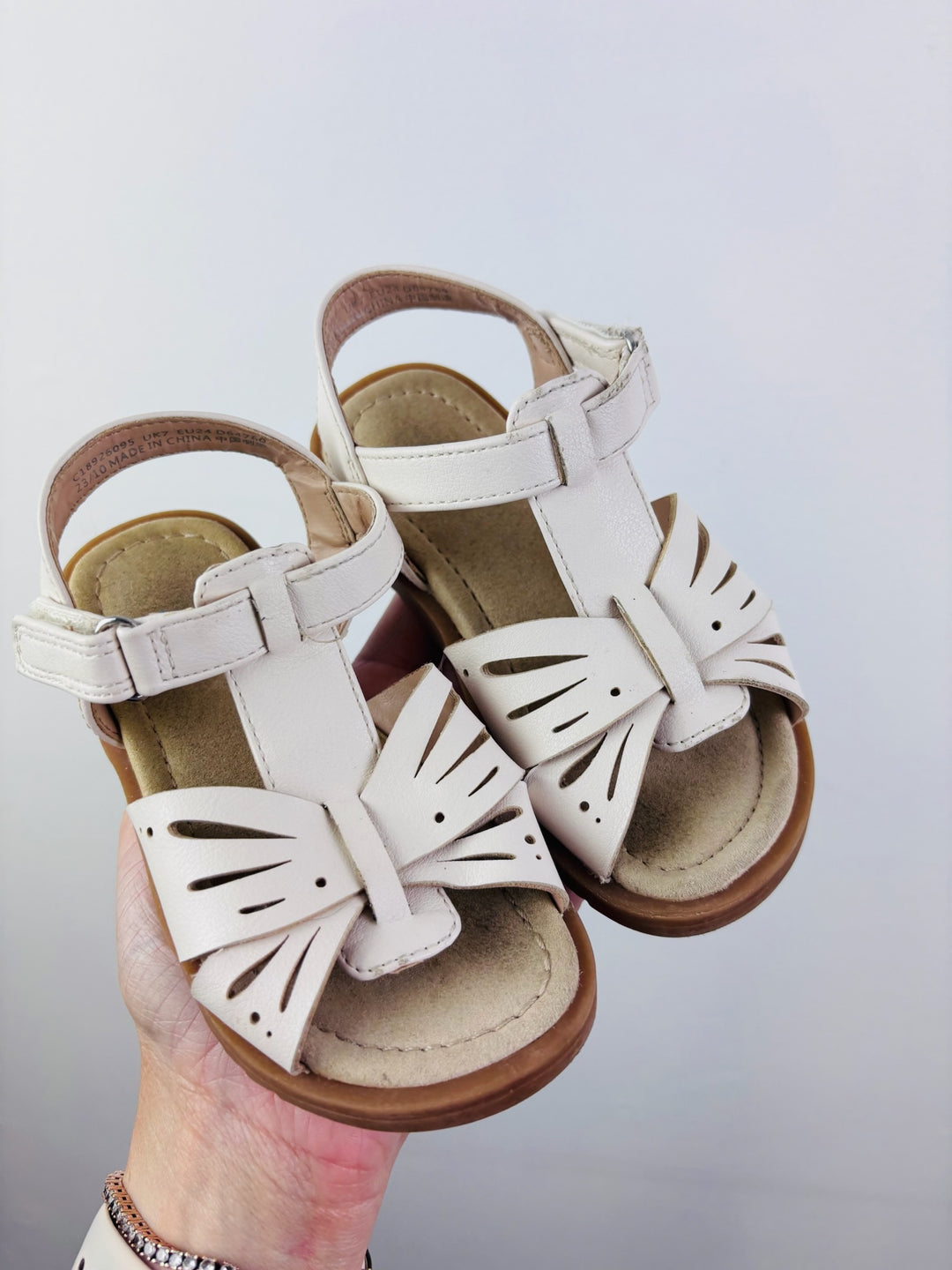 Next Cream Bow Sandals UK 7