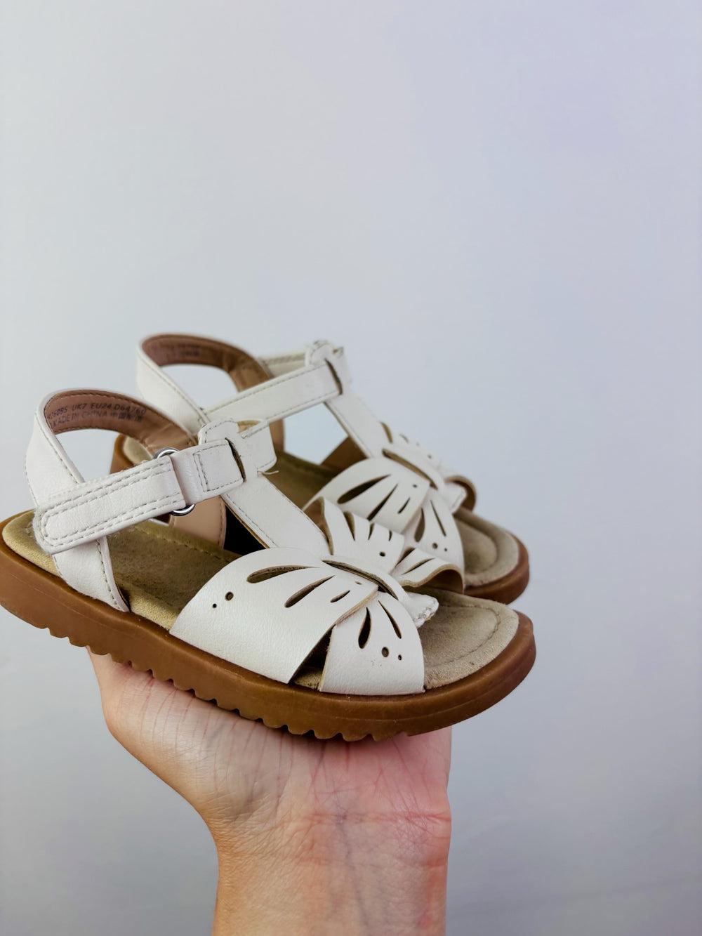 Next Cream Bow Sandals UK 7-Sandals-Second Snuggle Preloved
