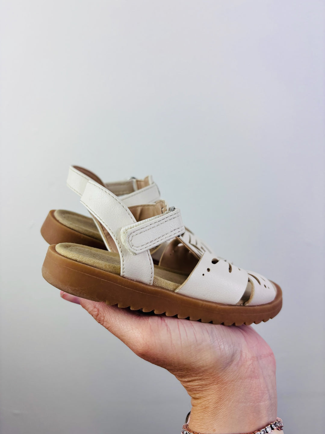 Next Cream Bow Sandals UK 7