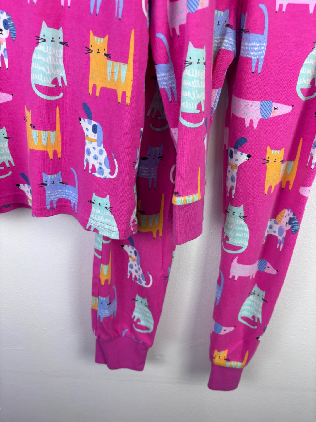 Next Cat Print Pyjama Set 7 Years-Night Wear-Second Snuggle Preloved