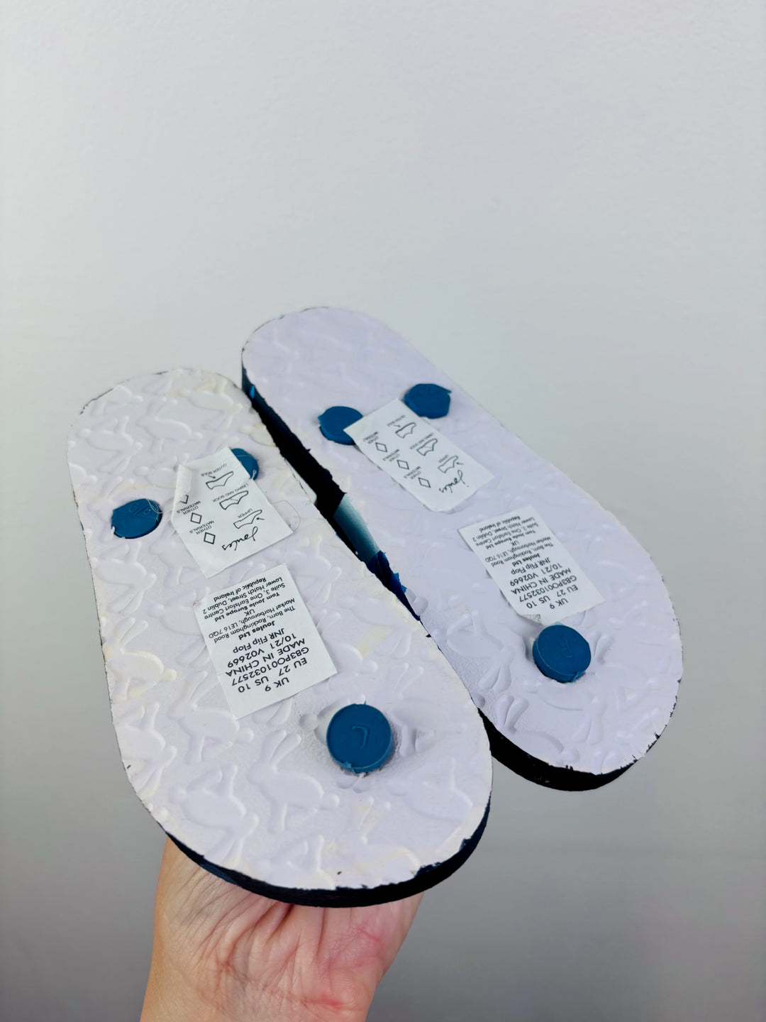 Joules Blue Shark Flip Flops UK 9