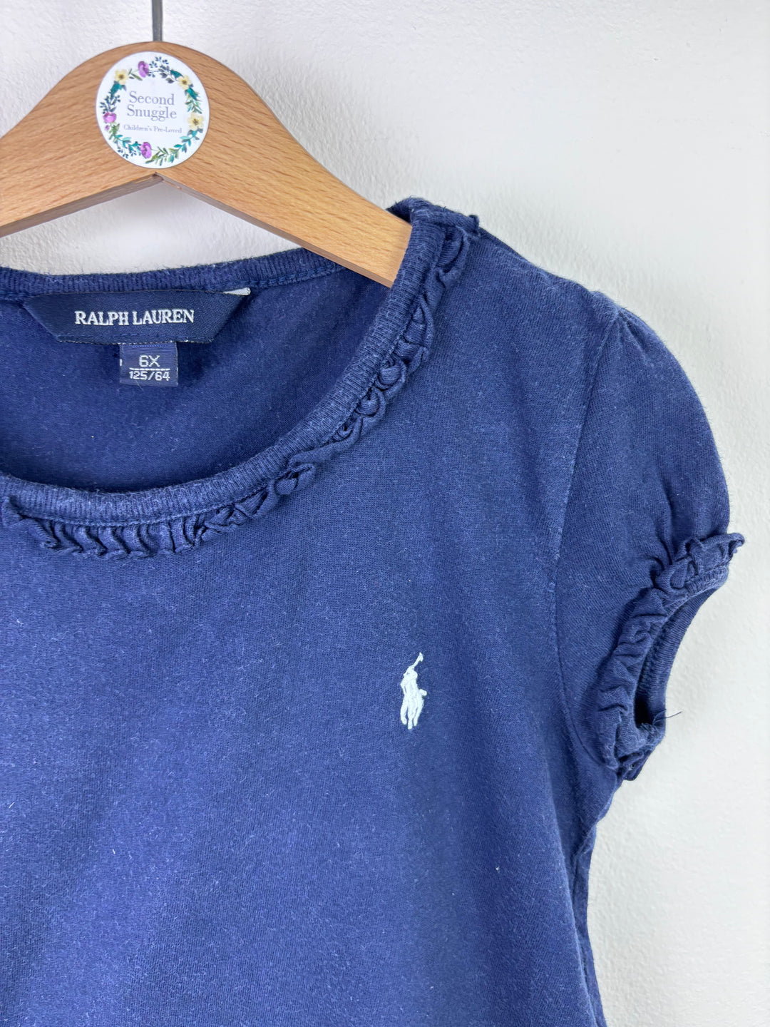 Ralph Lauren Navy T-Shirt 6 Years-Tops-Second Snuggle Preloved