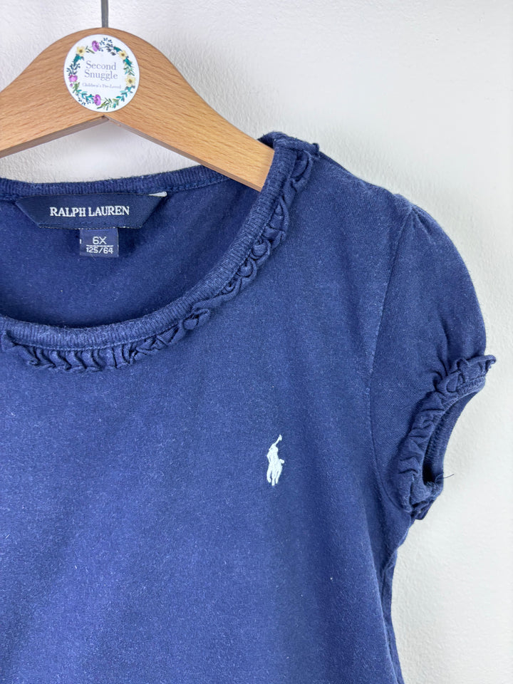 Ralph Lauren Navy T-Shirt 6 Years-Tops-Second Snuggle Preloved