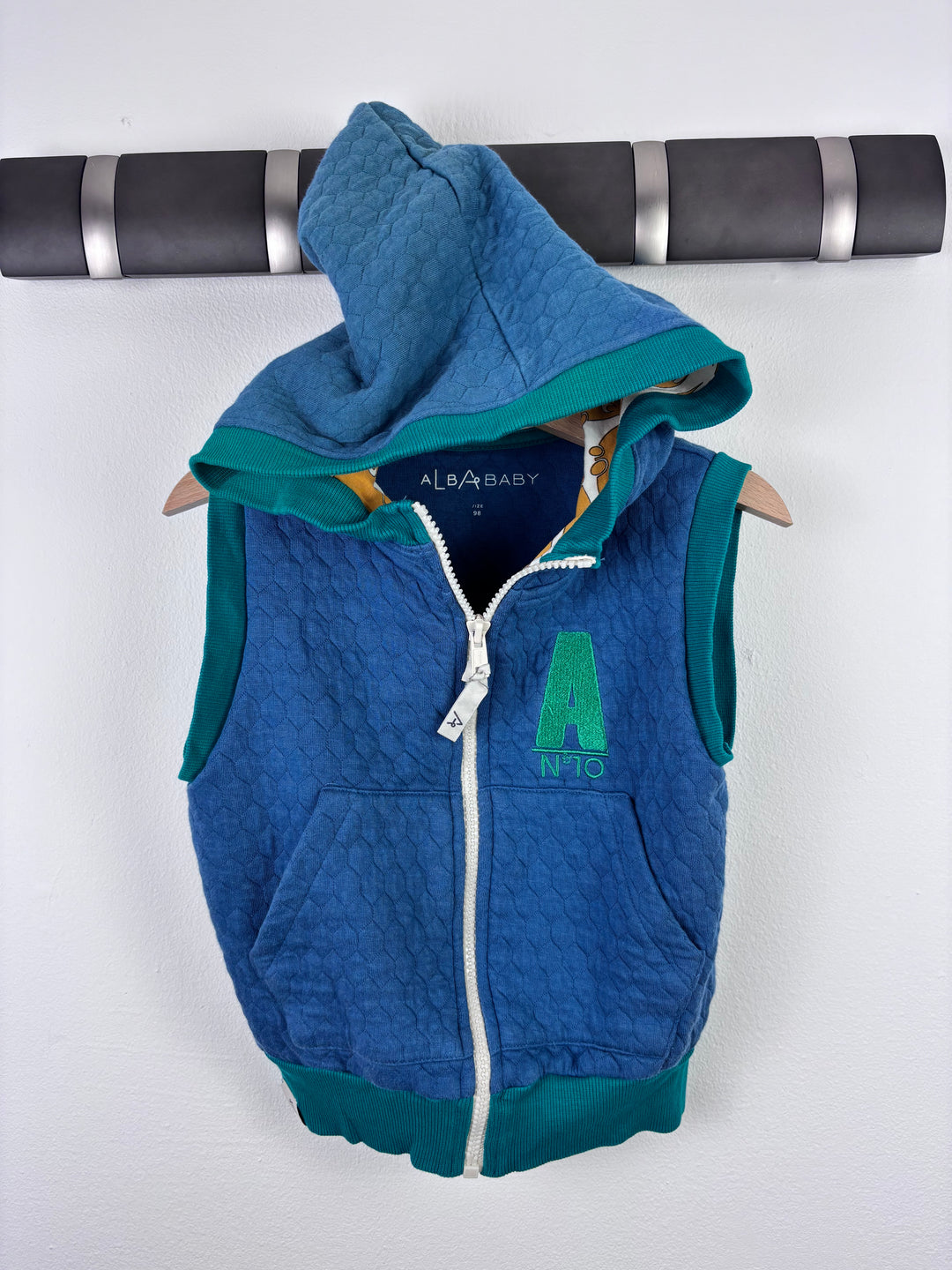 Alba Quilted Zip Hoodie Gilet 98 (2–3 Years)-Gilets-Second Snuggle Preloved