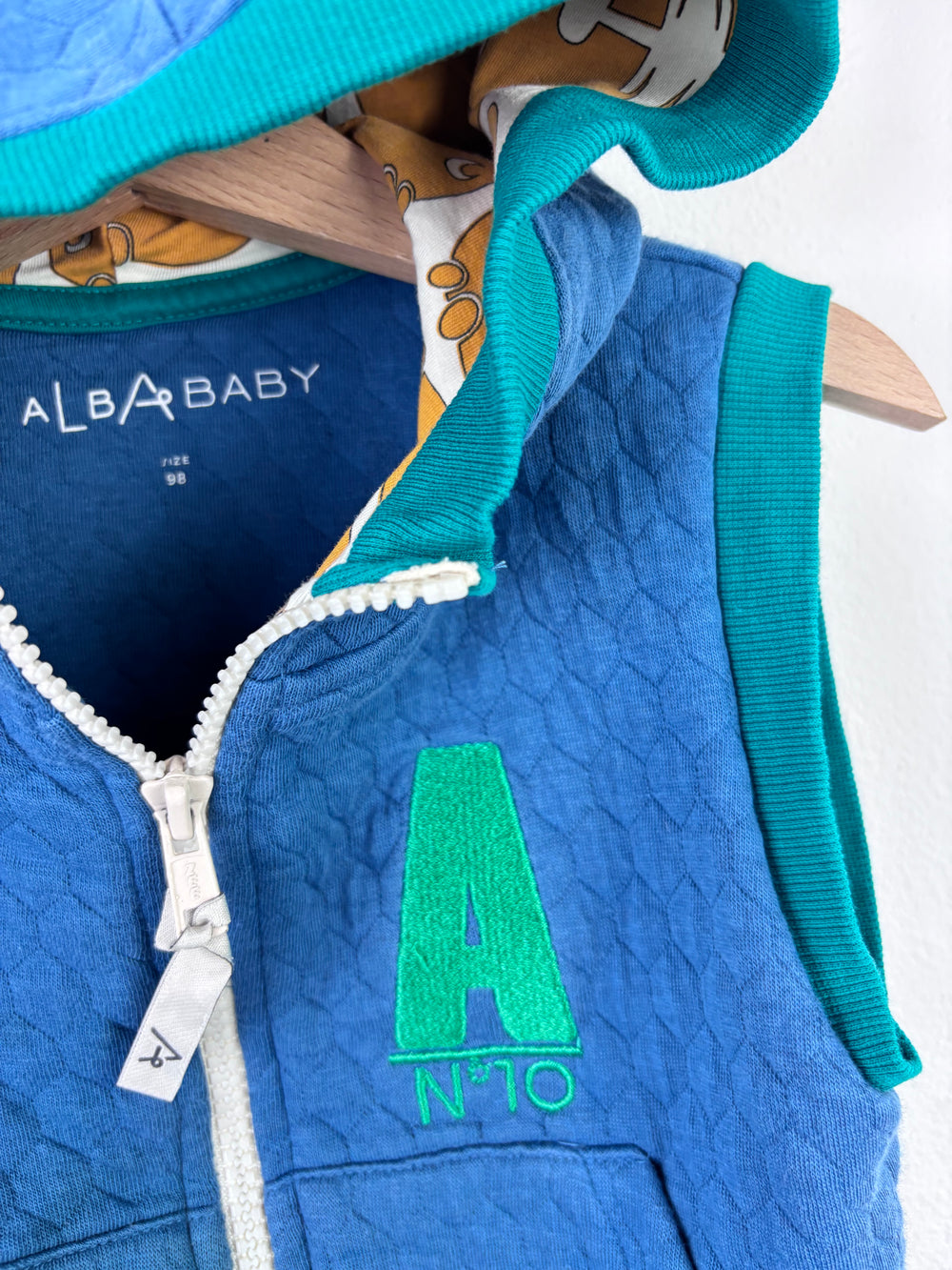 Alba Quilted Zip Hoodie Gilet 98 (2–3 Years)-Gilets-Second Snuggle Preloved