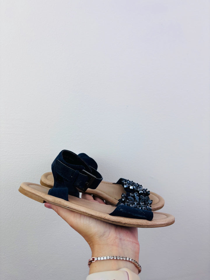 Next Black Jewel Sandals UK 2