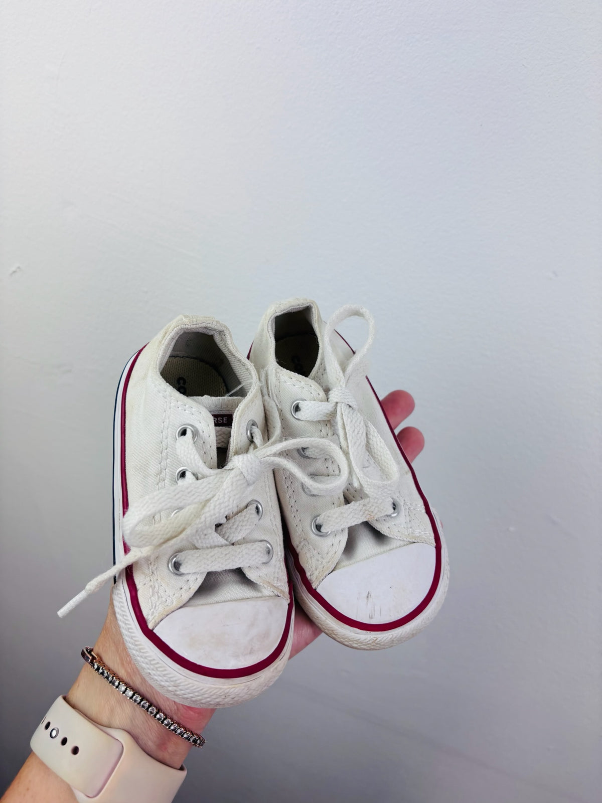 Converse Cream Baby Trainers UK 6-Shoes-Second Snuggle Preloved
