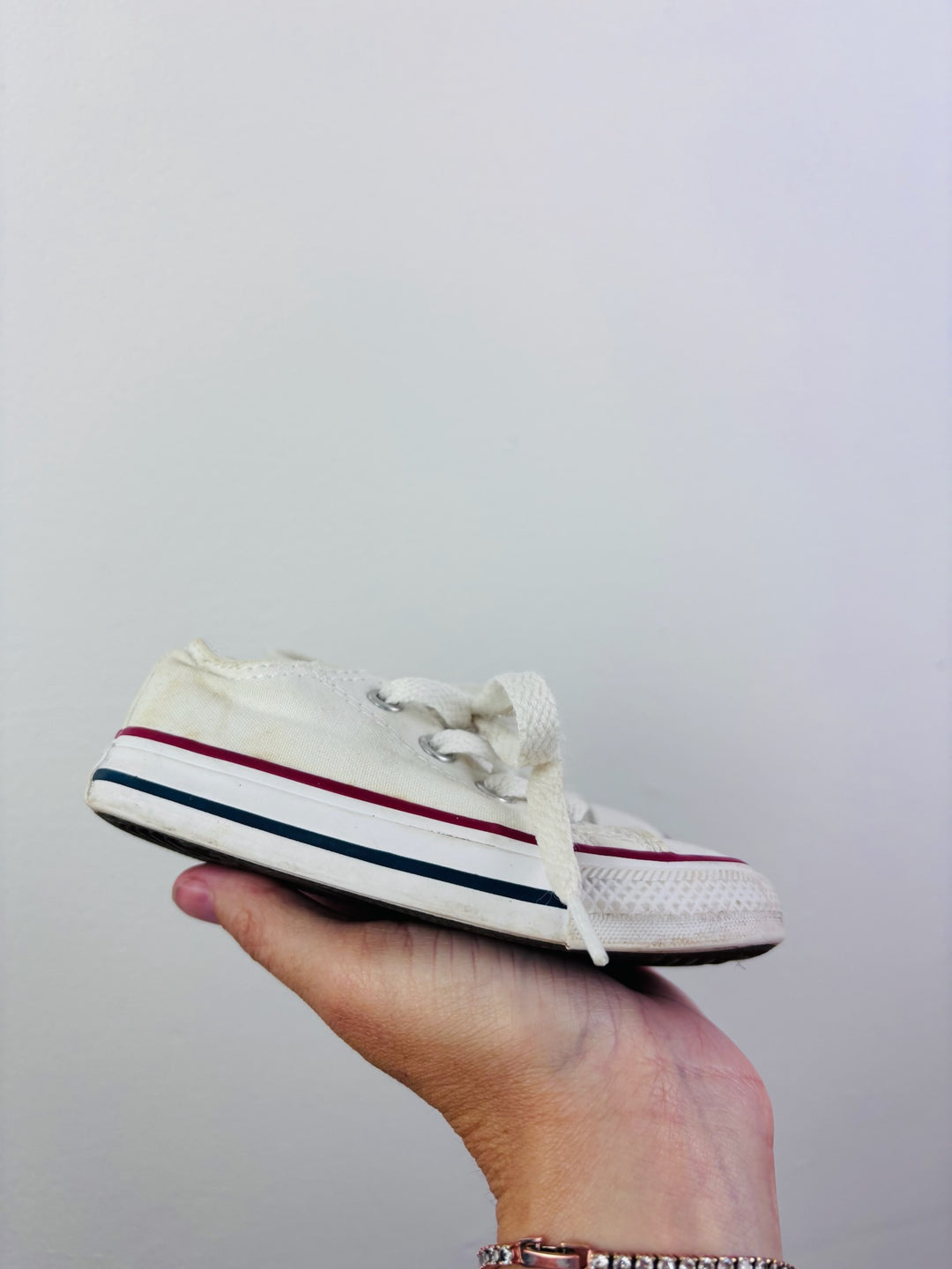 Converse Cream Baby Trainers UK 6
