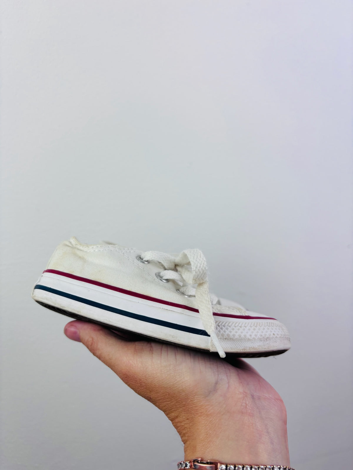Converse Cream Baby Trainers UK 6-Shoes-Second Snuggle Preloved