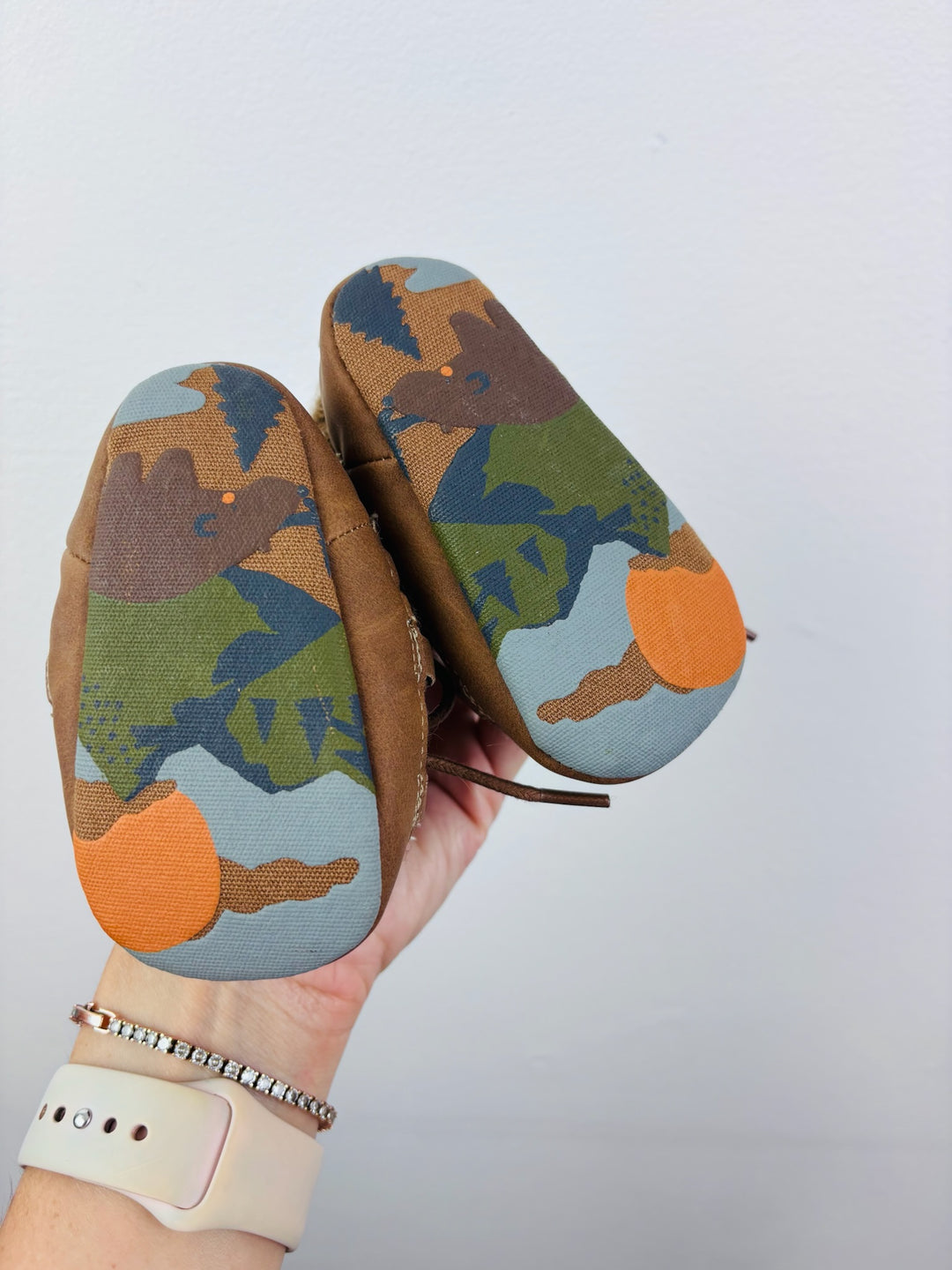 Next Tan Baby Trainers Velcro Detail 6-12 Months