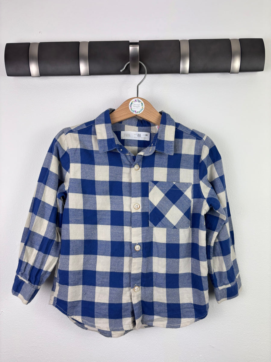 Zara Check Shirt 2–3 Years-Shirts-Second Snuggle Preloved