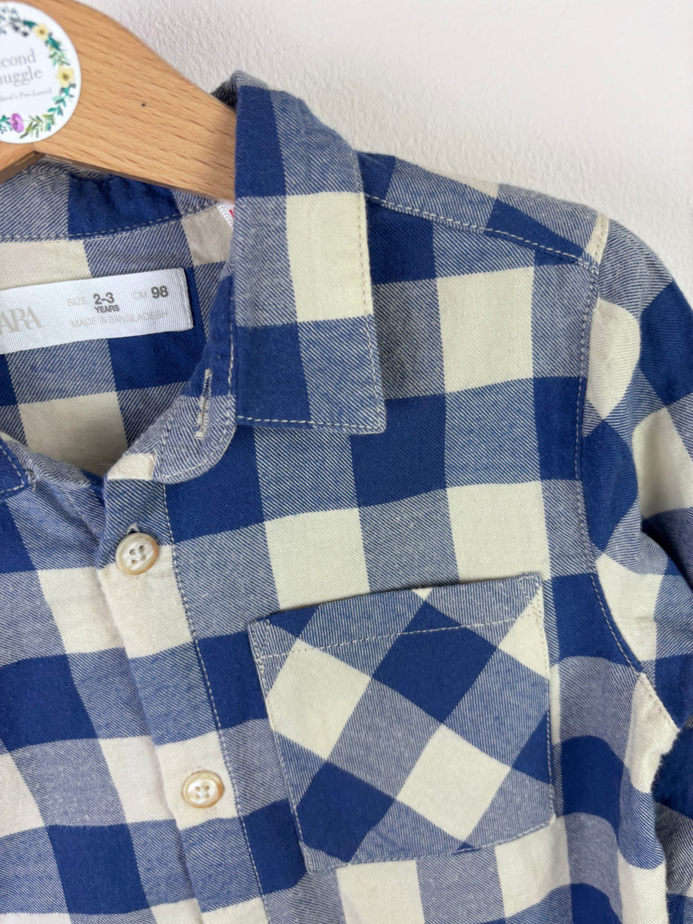 Zara Check Shirt 2–3 Years-Shirts-Second Snuggle Preloved