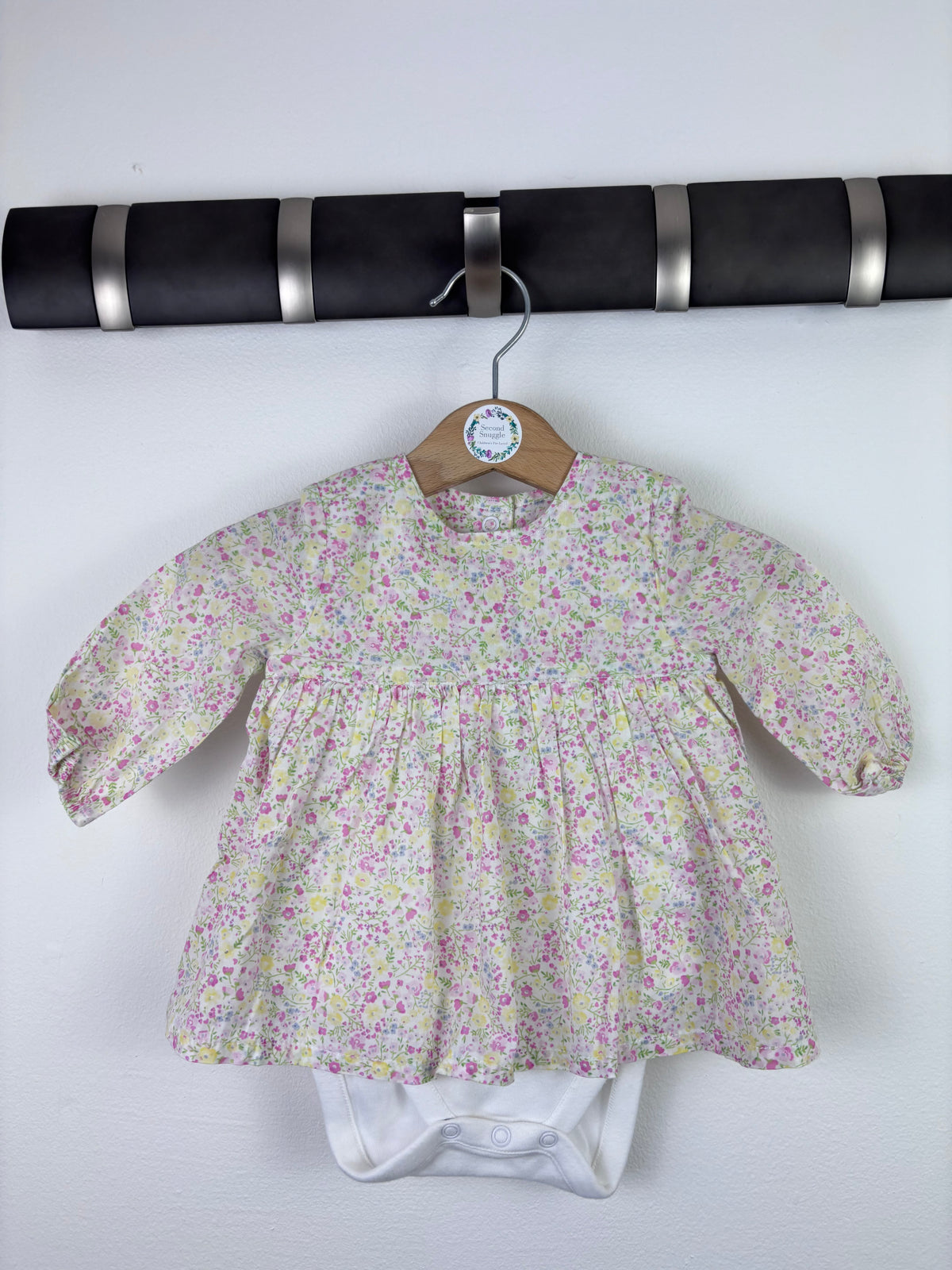 Mothercare Floral Bodysuit Dress Up to 3 Months-Dresses-Second Snuggle Preloved