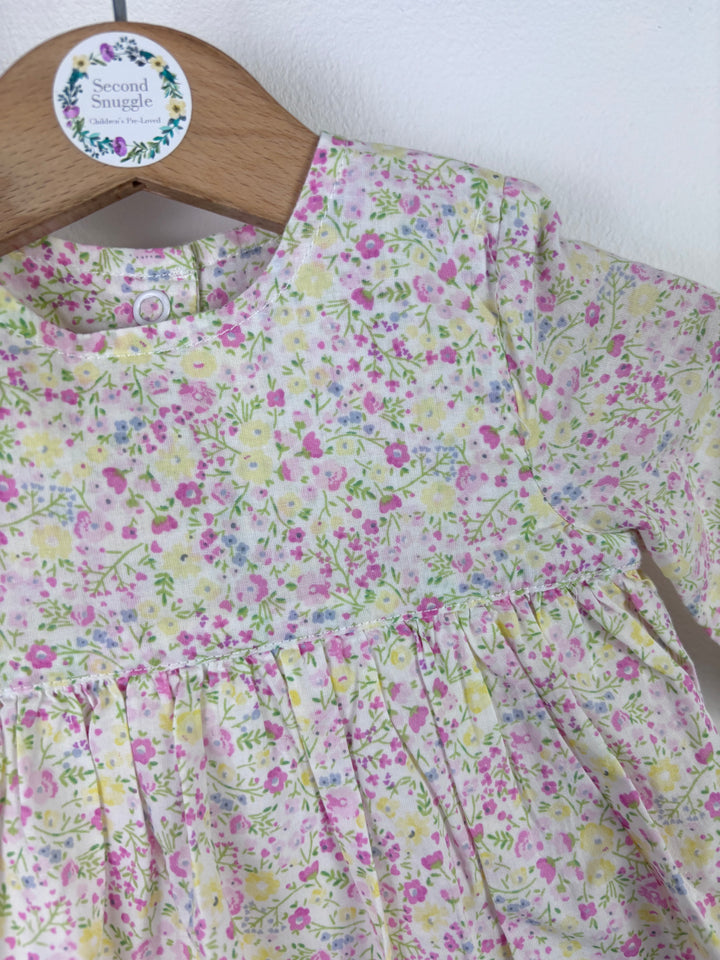 Mothercare Floral Bodysuit Dress Up to 3 Months-Dresses-Second Snuggle Preloved