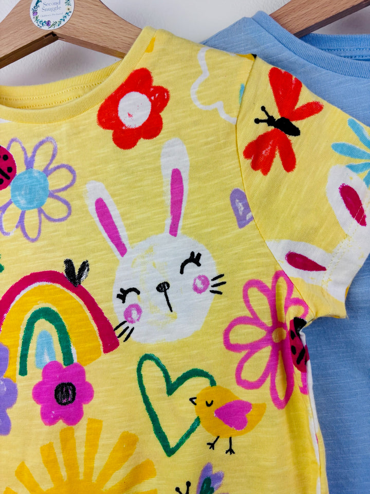 Fred & Flo Colourful 2 Pack T-Shirts 5-6 Years-Tops-Second Snuggle Preloved