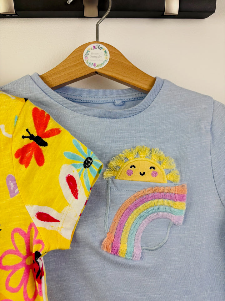 Fred & Flo Colourful 2 Pack T-Shirts 5-6 Years-Tops-Second Snuggle Preloved