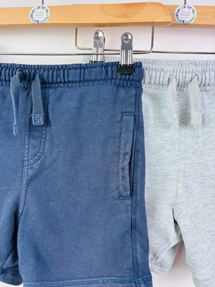 M&S Navy Grey 2 Pack Jersey Shorts 5-6 Years-Shorts-Second Snuggle Preloved
