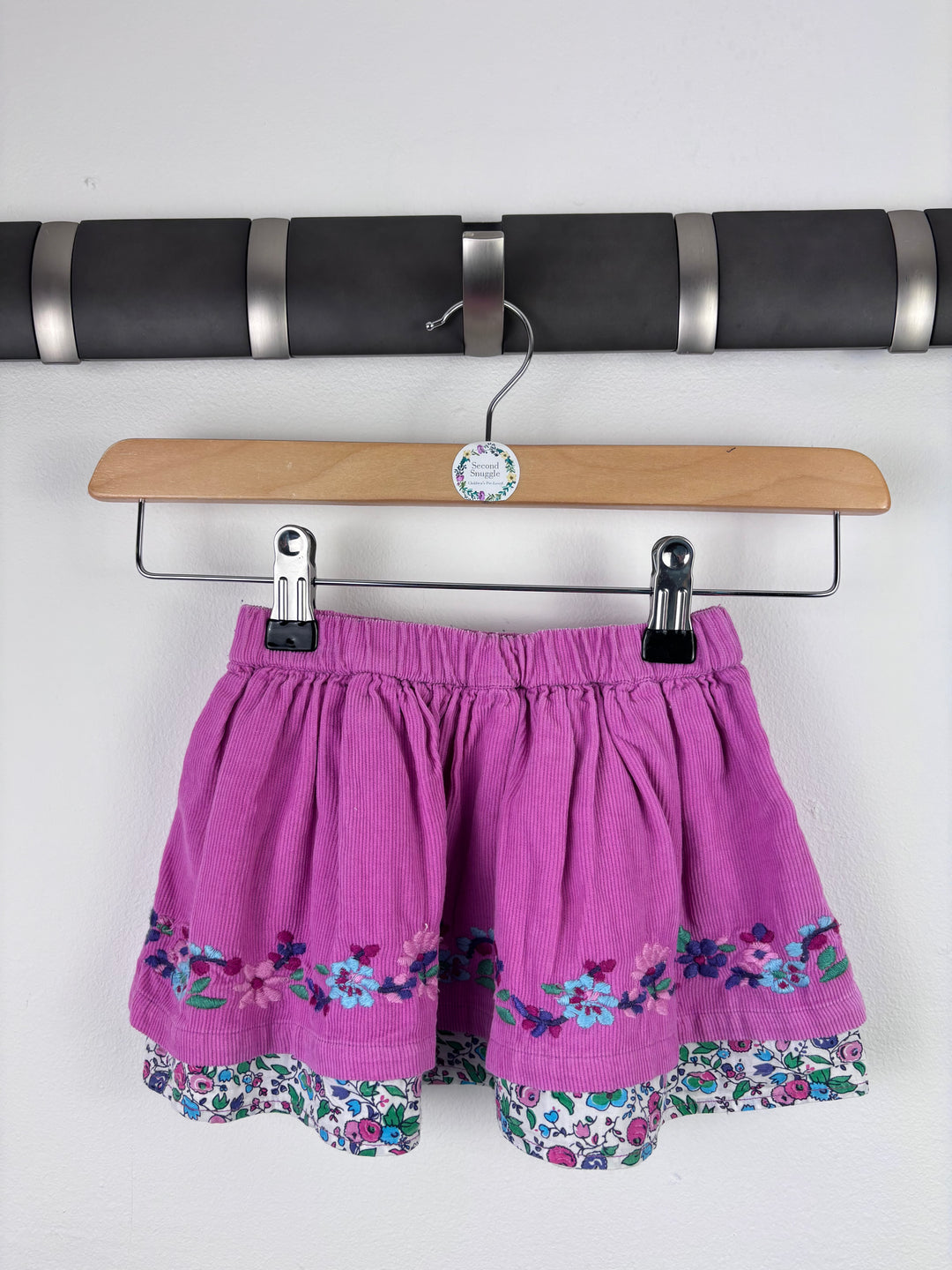 JoJo Maman Bébé Pink Cord Embroidered Skirt 6-12 Months-Skirts-Second Snuggle Preloved