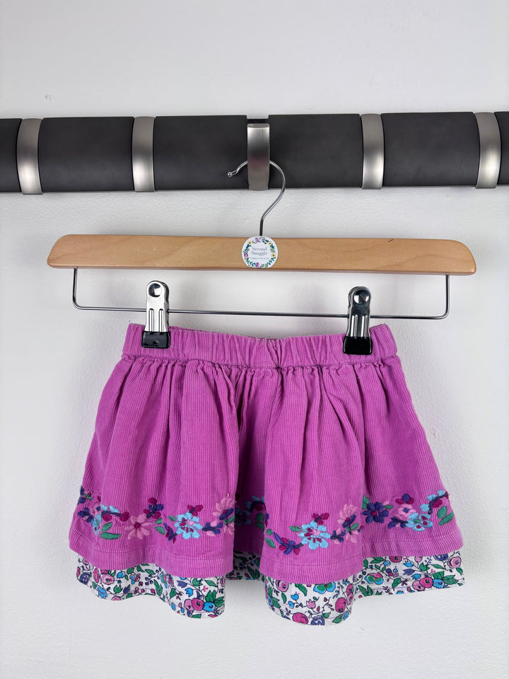 JoJo Maman Bébé Pink Cord Embroidered Skirt 6-12 Months-Skirts-Second Snuggle Preloved