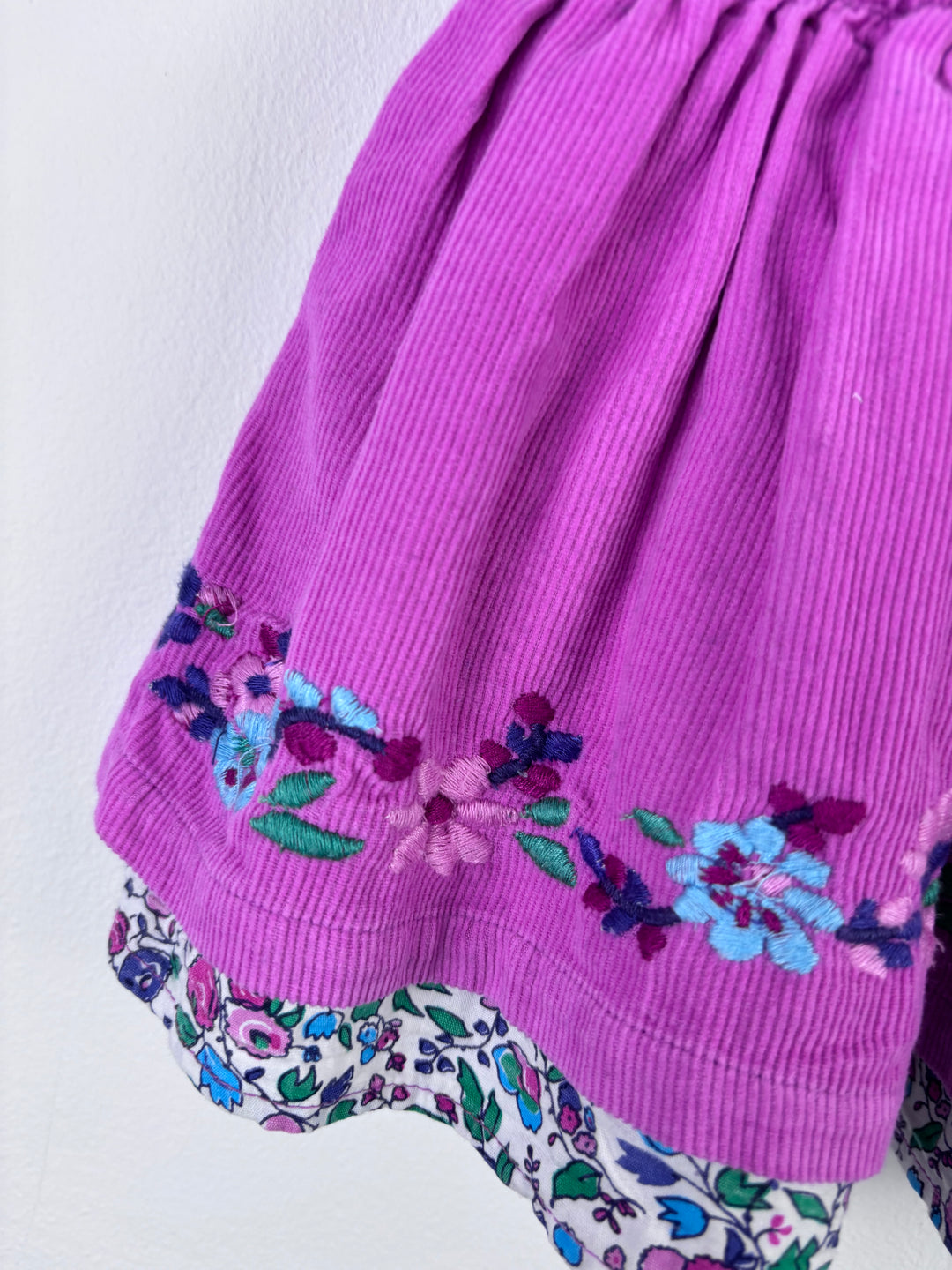 JoJo Maman Bébé Pink Cord Embroidered Skirt 6-12 Months-Skirts-Second Snuggle Preloved