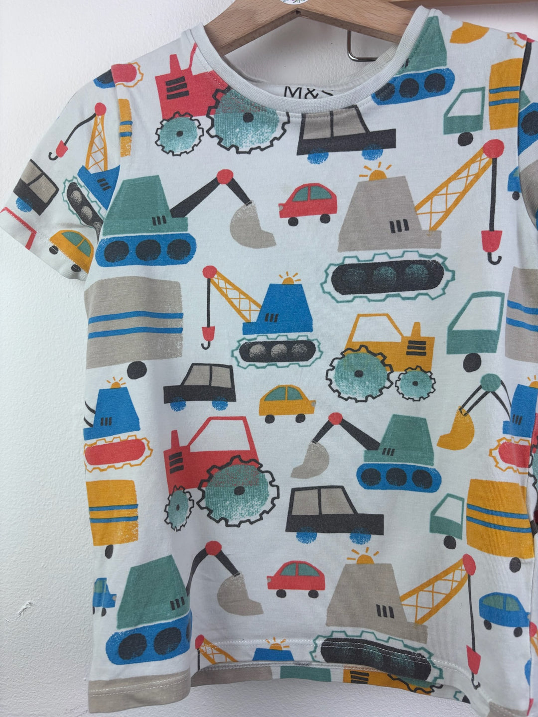 M&S Vehicle Print Short Pyjamas 5-6 Years-Night Wear-Second Snuggle Preloved