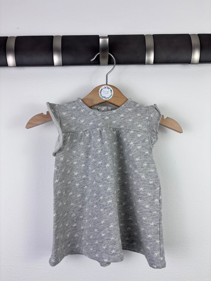 Zara Grey Star Print Baby Dress 1–3 Months-Dresses-Second Snuggle Preloved