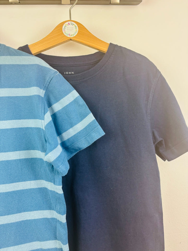 John Lewis Blue 2 Pack T-Shirts 7 Years-Tops-Second Snuggle Preloved