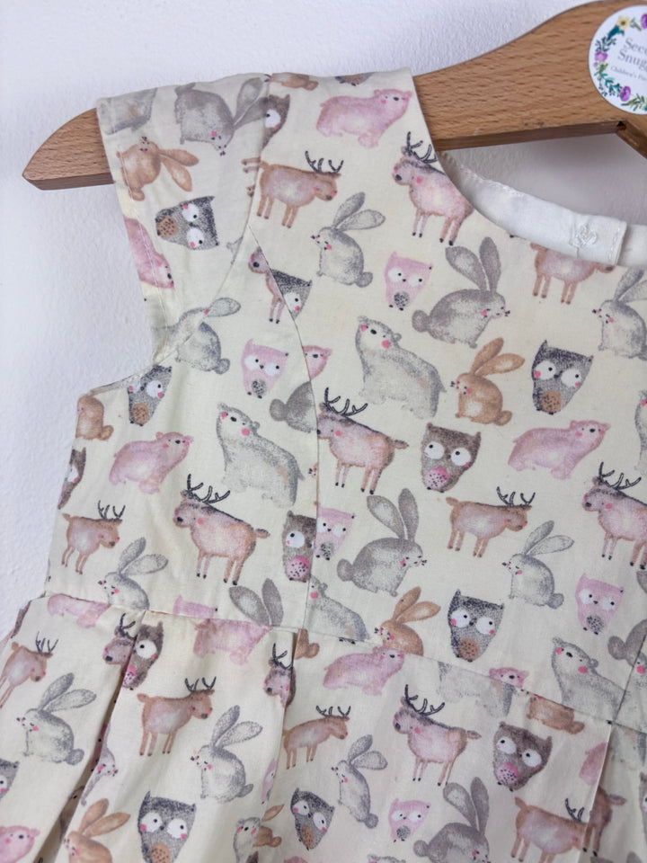 Next Woodland Animal Print Dress 6–9 Months-Dresses-Second Snuggle Preloved