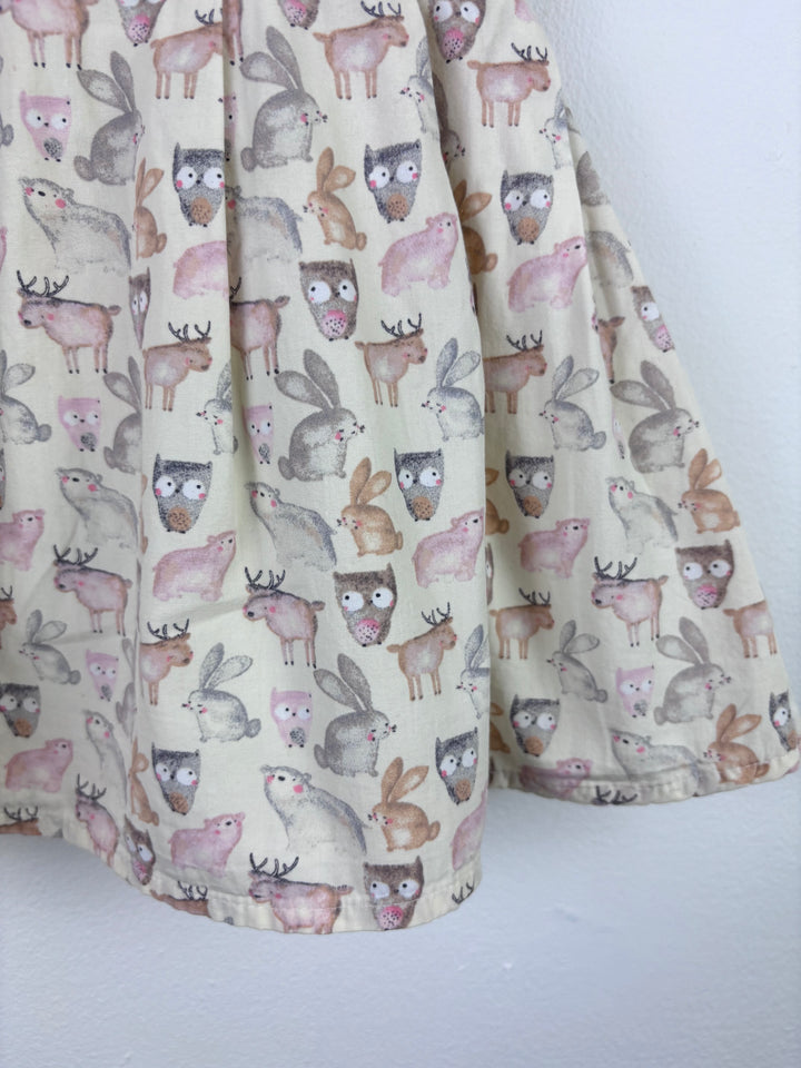 Next Woodland Animal Print Dress 6–9 Months-Dresses-Second Snuggle Preloved
