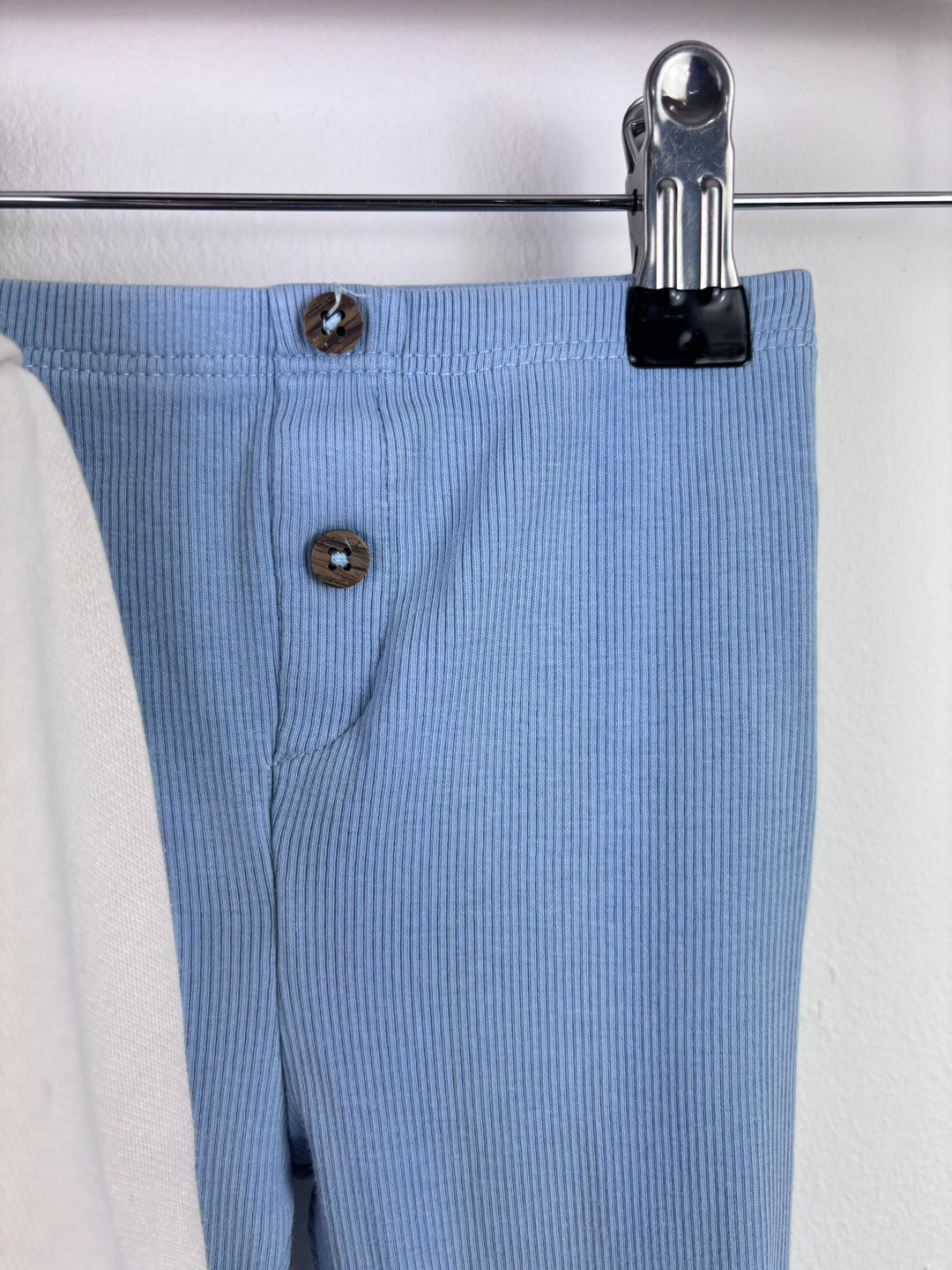 Next Blue Ribbed Leggings and Puffin Sweatshirt Set 6–9 Months-Sets-Second Snuggle Preloved