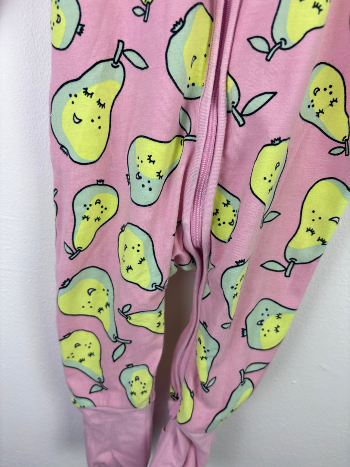 Bonds Pink Pear Print Zip Wondersuit 3–6 Months-Sleepsuits-Second Snuggle Preloved