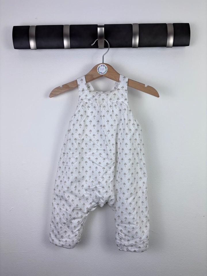 Petit Bateau White Floral Sleeveless Romper 3 Months-Rompers-Second Snuggle Preloved