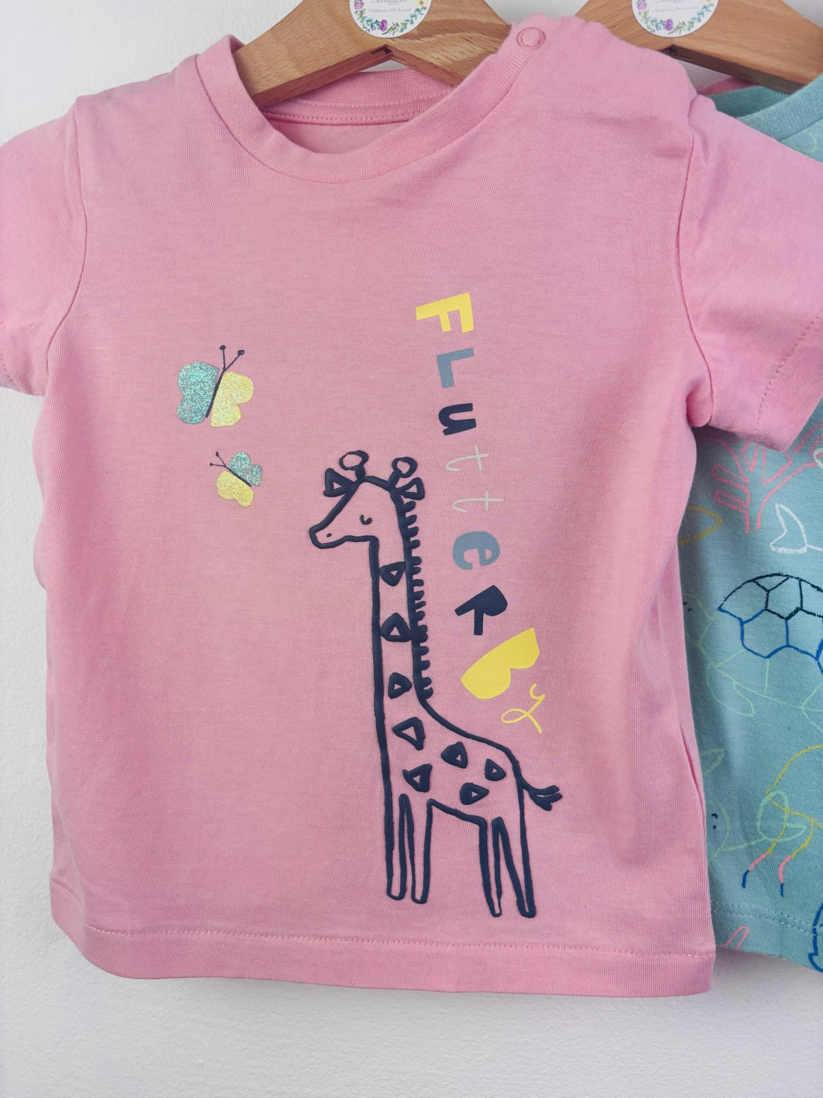 M&S 3 Pack Animal Print T-Shirts 6-9 Months-Tops-Second Snuggle Preloved