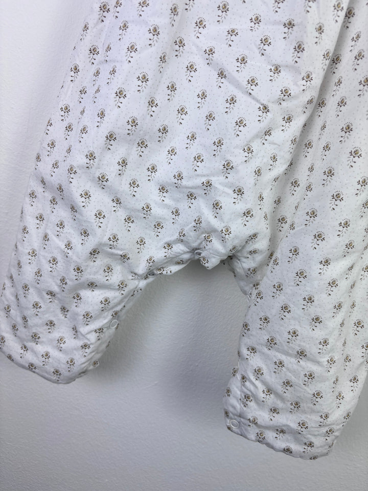 Petit Bateau White Floral Sleeveless Romper 3 Months-Rompers-Second Snuggle Preloved