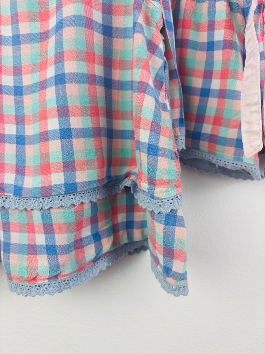 M&S Pastel Check Top and Shorts Set 4-5 Years-Sets-Second Snuggle Preloved
