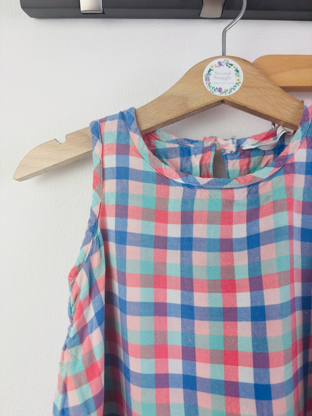 M&S Pastel Check Top and Shorts Set 4-5 Years-Sets-Second Snuggle Preloved