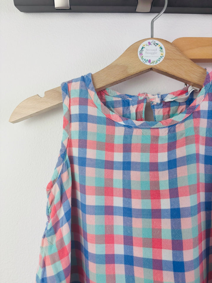M&S Pastel Check Top and Shorts Set 4-5 Years-Sets-Second Snuggle Preloved