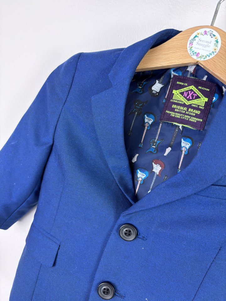Next Grey Waistcoat, Blue Jacket and Shirt Set 6–9 Months-Suits-Second Snuggle Preloved