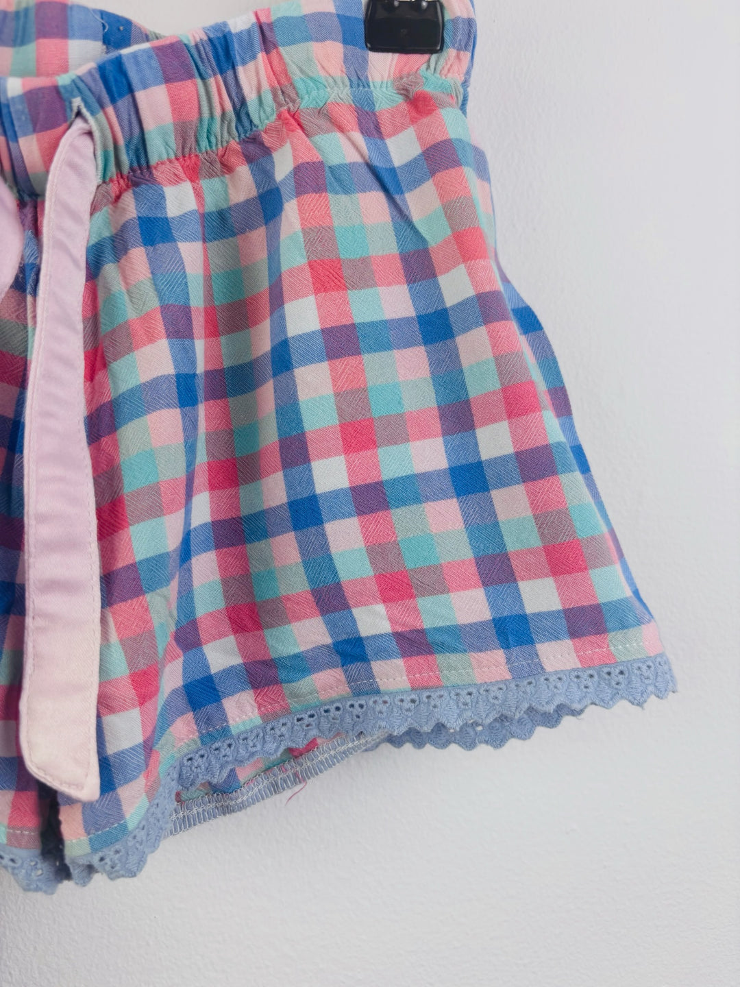 M&S Pastel Check Top and Shorts Set 4-5 Years-Sets-Second Snuggle Preloved