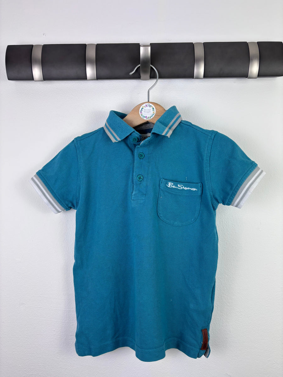 Ben Sherman Teal Short Sleeve Polo Shirt 3–4 Years-Tops-Second Snuggle Preloved