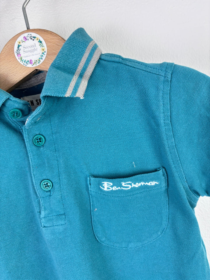 Ben Sherman Teal Short Sleeve Polo Shirt 3–4 Years-Tops-Second Snuggle Preloved