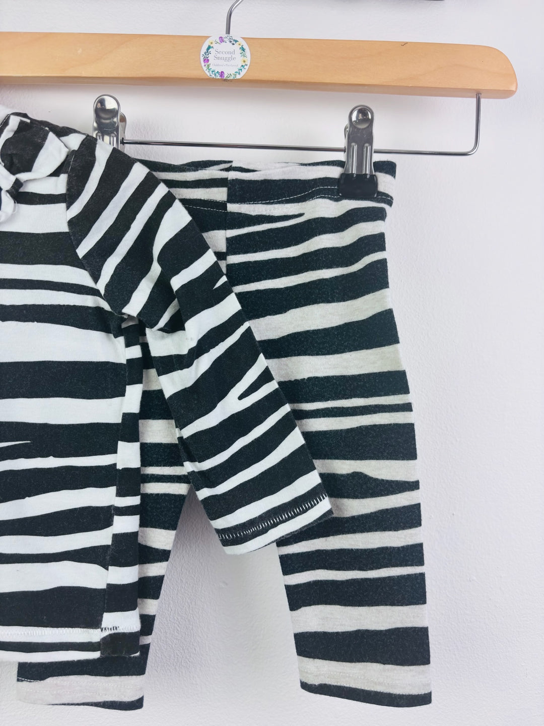 Next Black and White Zebra Baby Outfit Set 6-9 Months-Sets-Second Snuggle Preloved