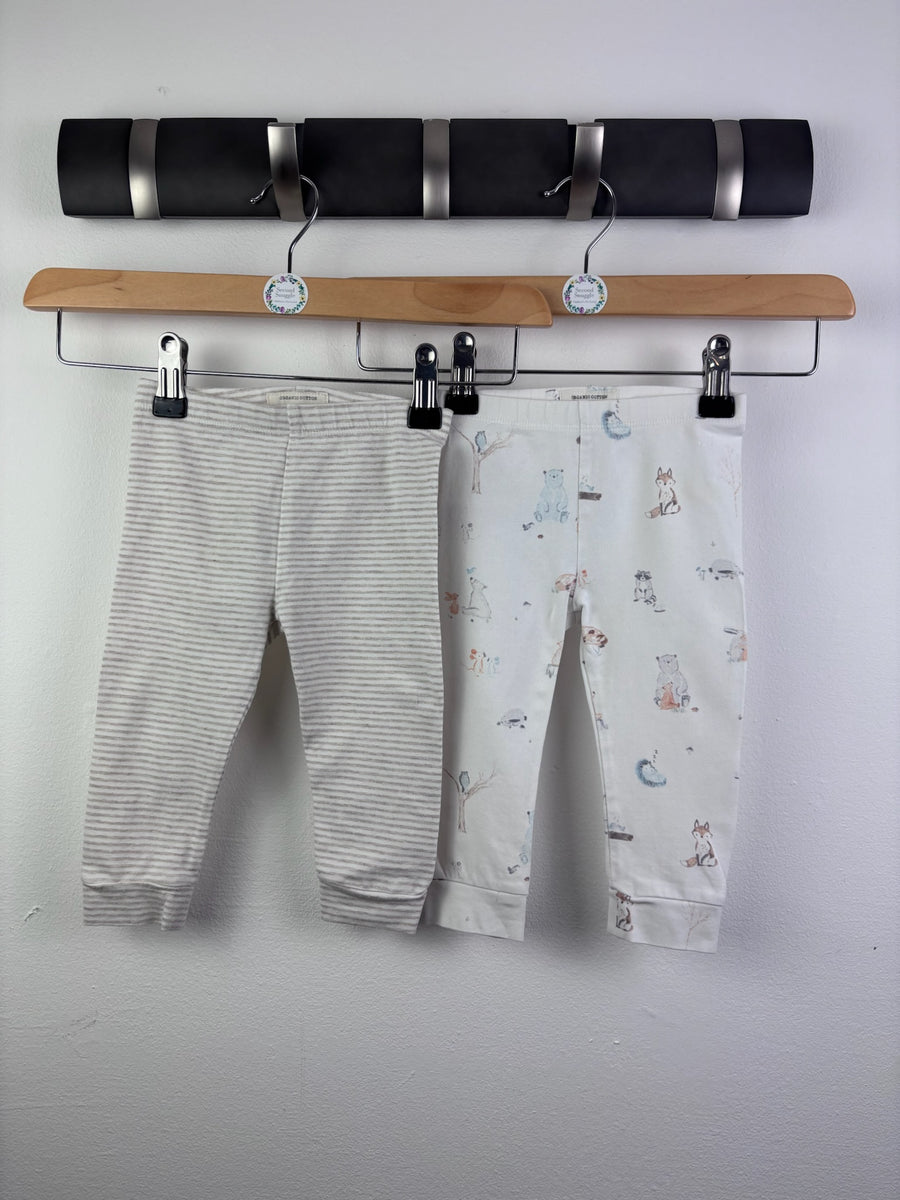 Mantaray 2 Pack Baby Leggings 6-9 Months-Leggings-Second Snuggle Preloved