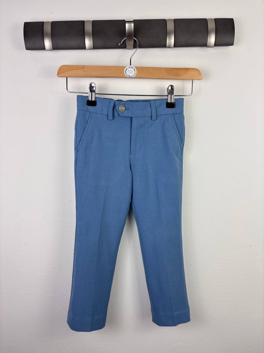 Next Blue Smart Trousers 3 Years-Trousers-Second Snuggle Preloved