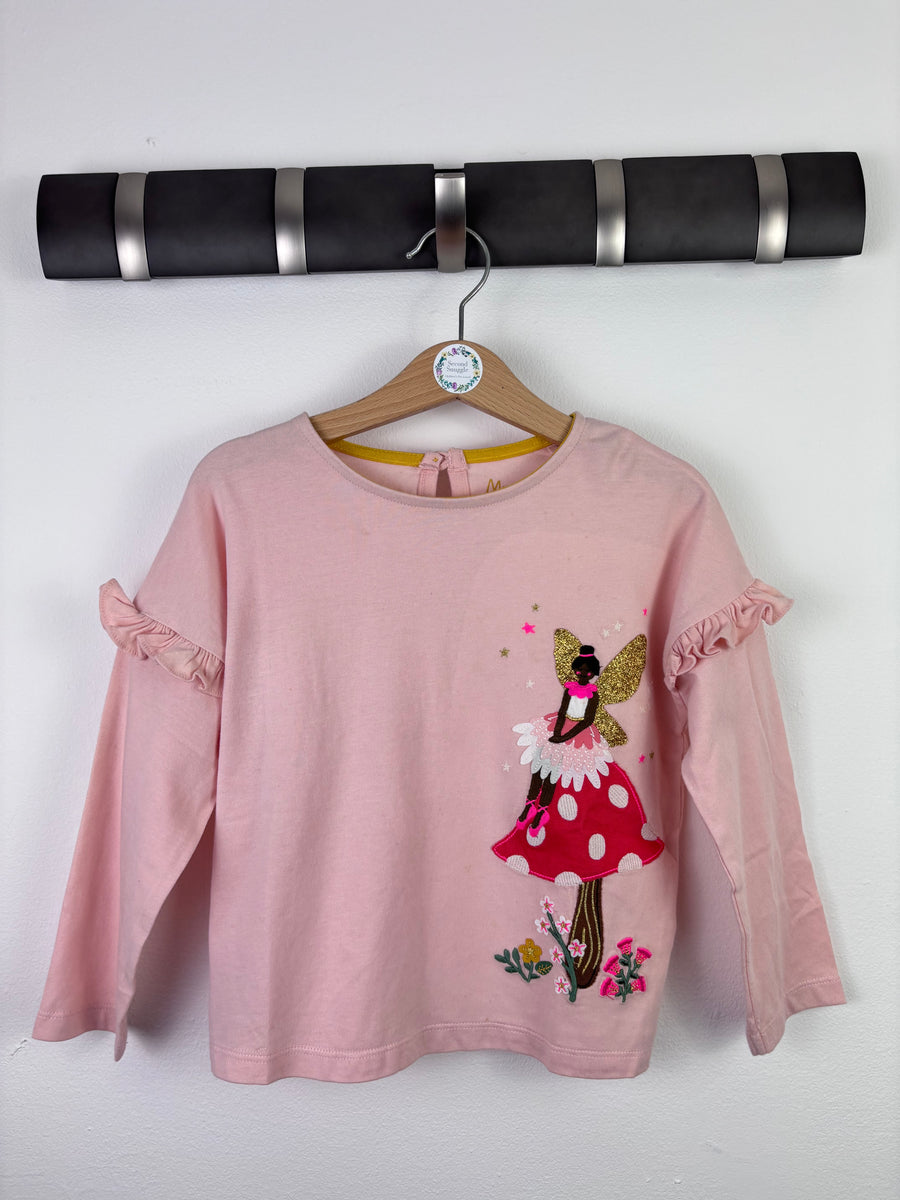 Mini Boden Pink Fairy Appliqué Long Sleeve Top 3-4 Years-Tops-Second Snuggle Preloved