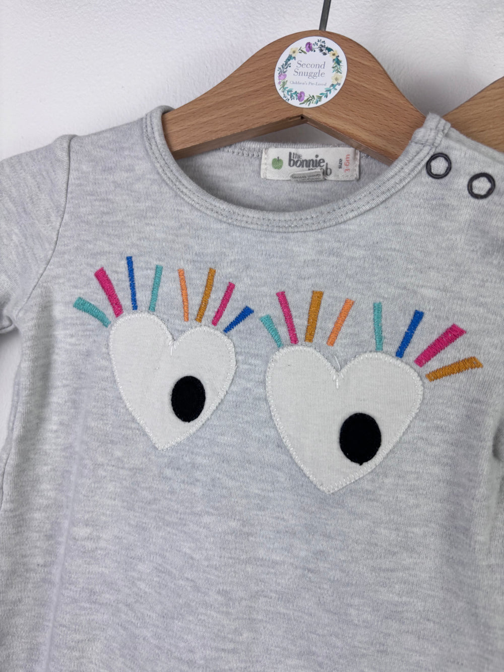 The Bonnie Mob Grey Eye Print Romper 3–6 Months-Sets-Second Snuggle Preloved