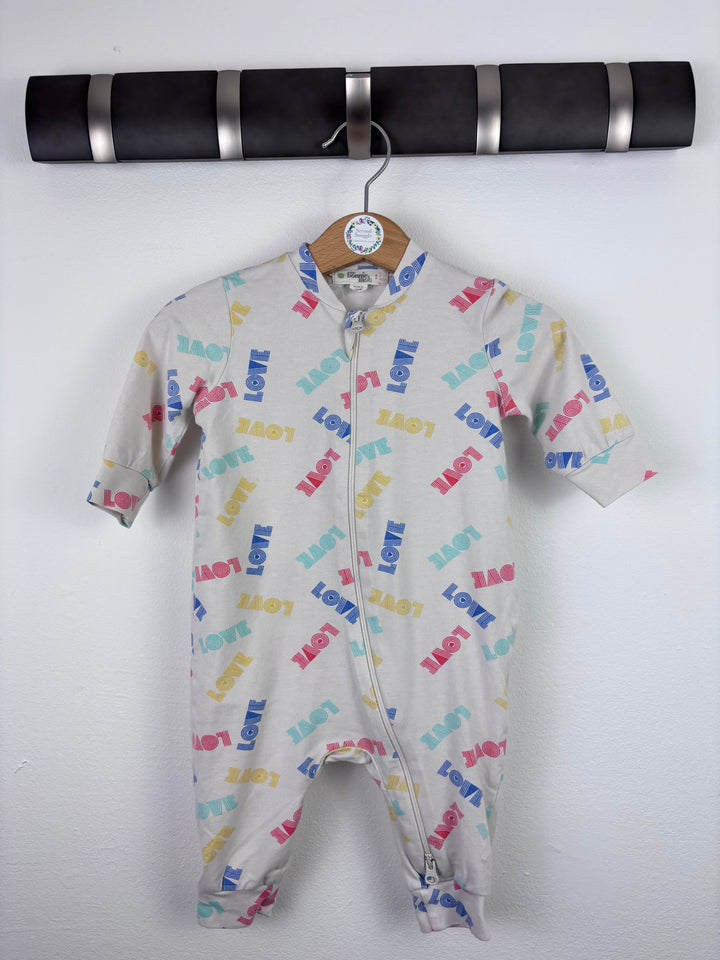 The Bonnie Mob Cream Cactus Print Short Sleeve Bodysuit 3–6 Months-Rompers-Second Snuggle Preloved