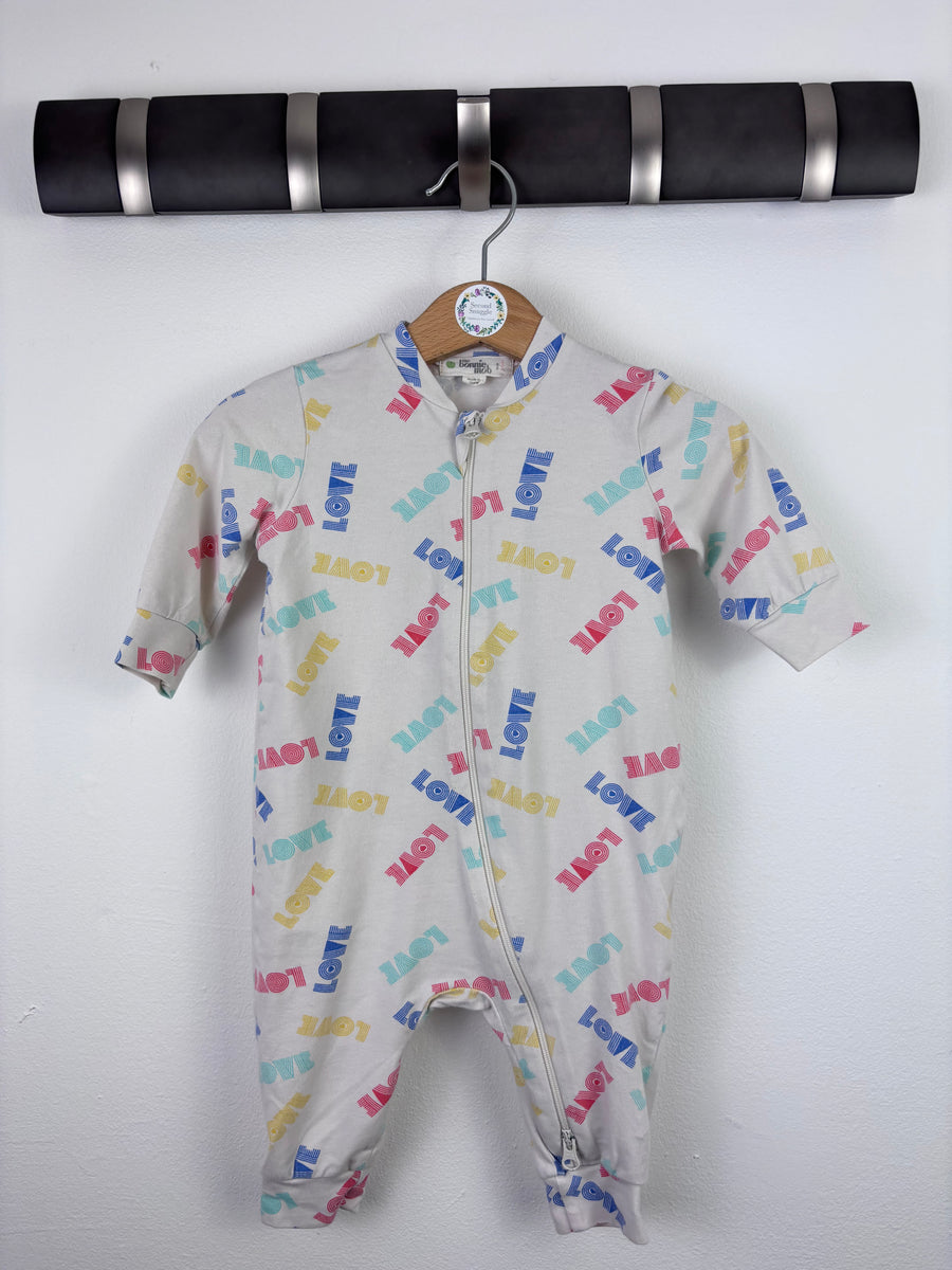 The Bonnie Mob Cream Cactus Print Short Sleeve Bodysuit 3–6 Months-Rompers-Second Snuggle Preloved