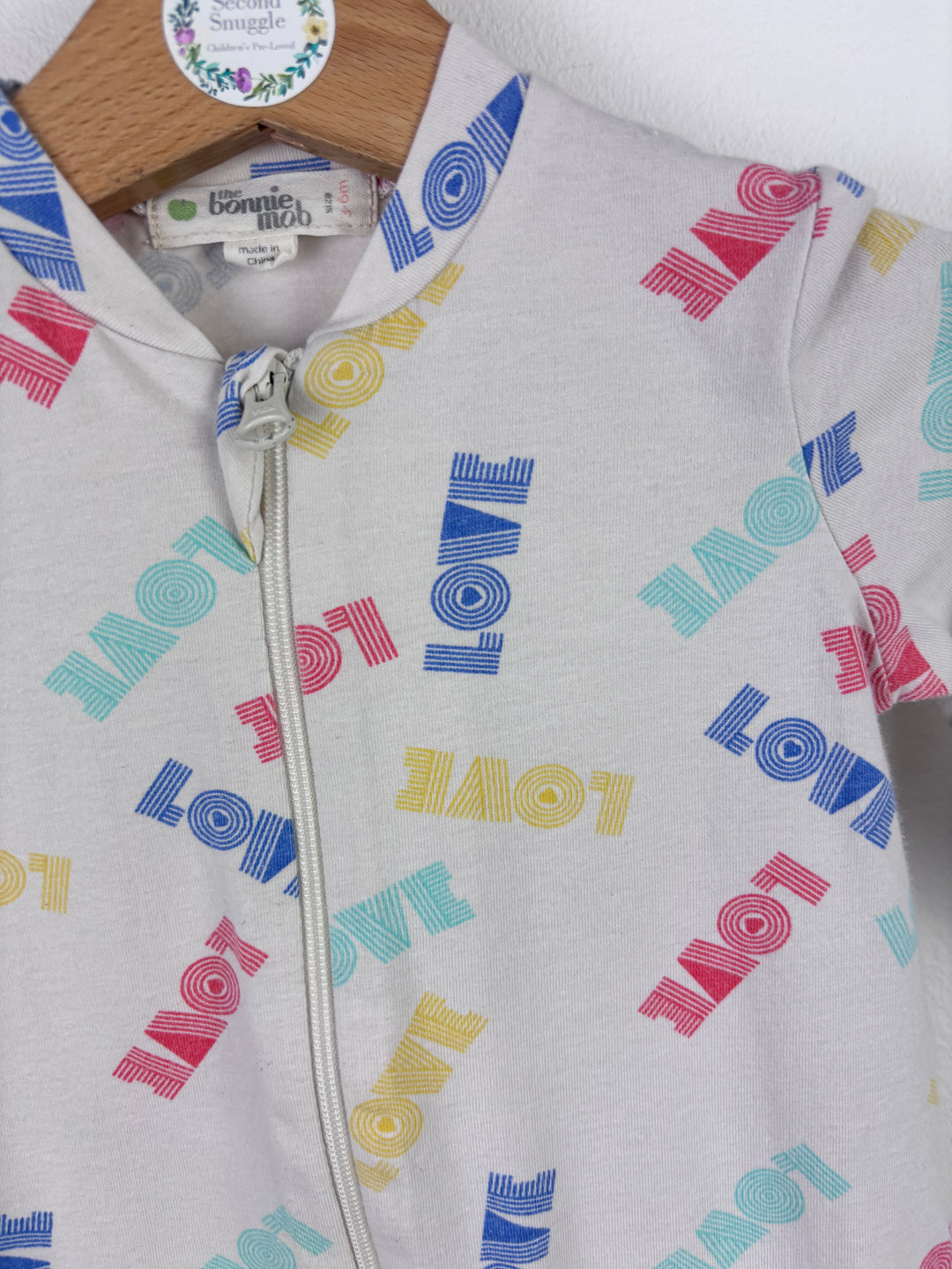 The Bonnie Mob Cream Cactus Print Short Sleeve Bodysuit 3–6 Months-Rompers-Second Snuggle Preloved