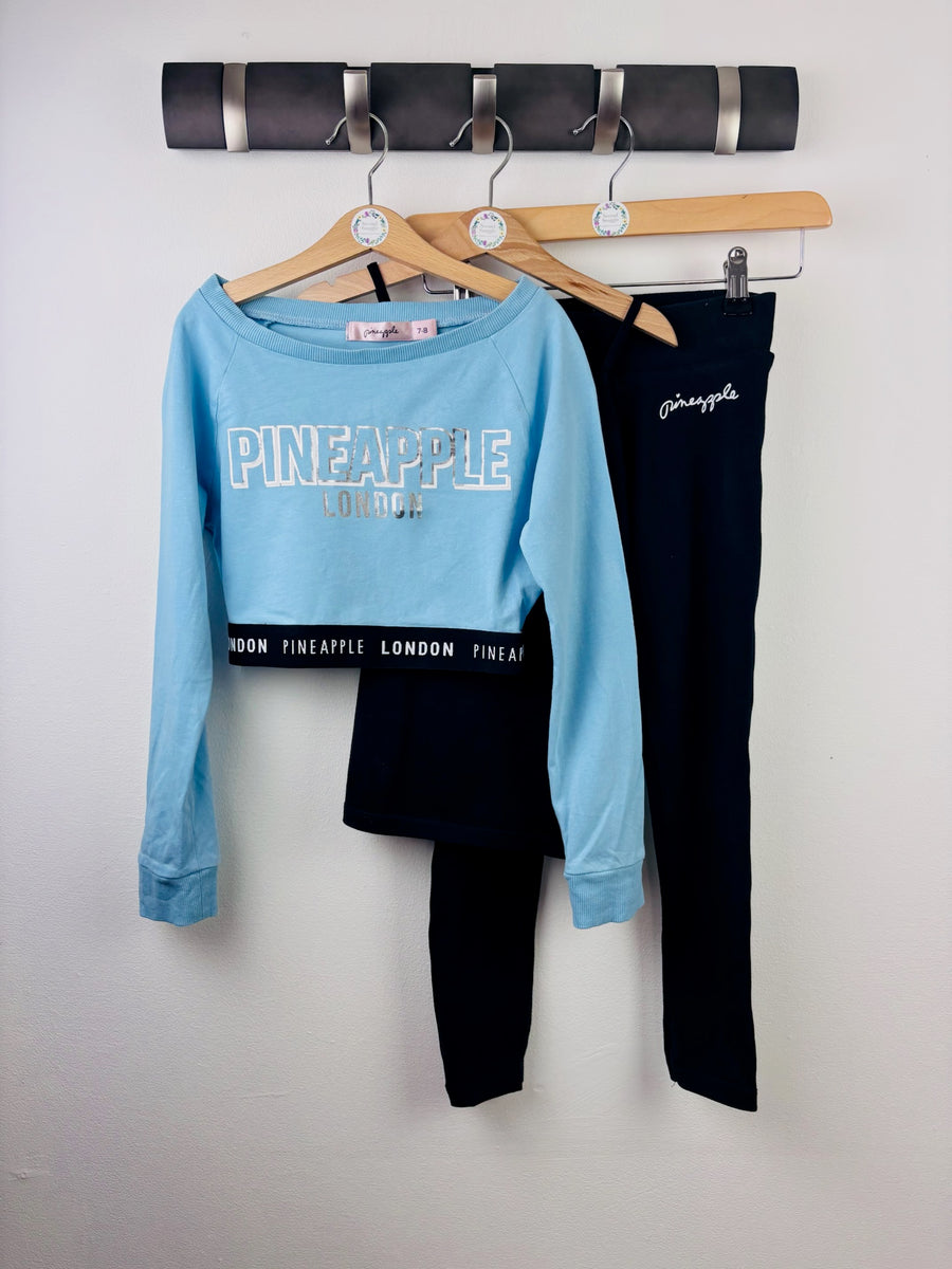 Pineapple London Blue Top and Leggings Set 7-8 Years-Sets-Second Snuggle Preloved